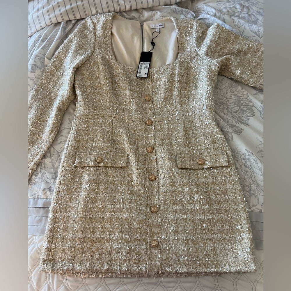 Gianni bini gold sequin dress